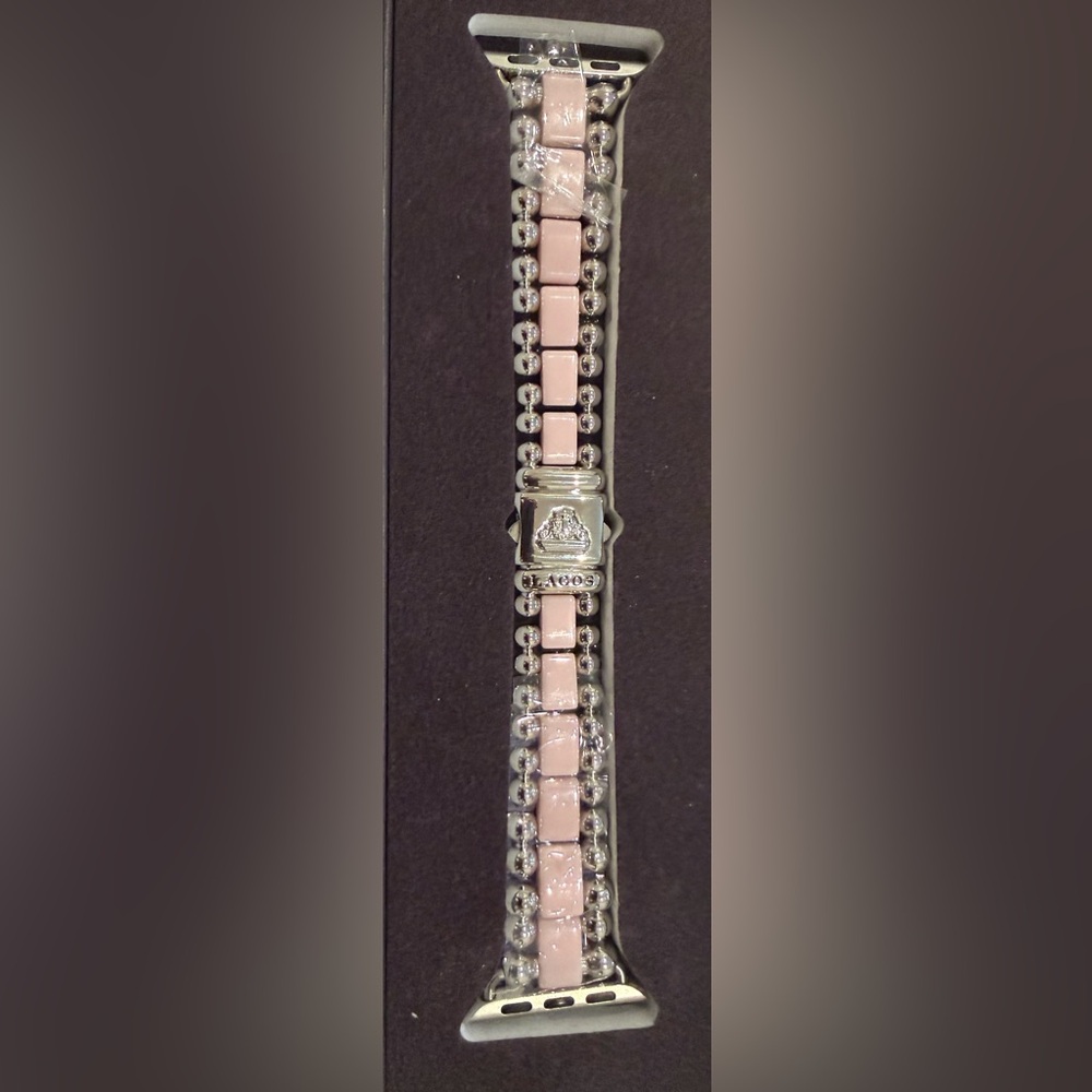 LAGOS Smart Caviar Bracelet For Your Apple Watch SS & Pink Ceramic. New in Box. - Picture 2 of 11